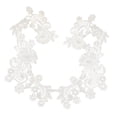 thumbnail image 2 of 1 Par de Apliques Bordados con Adornos de Encaje de Flores para Coser Bricolaje de Tela Nupcial Blanco, 2 of 9