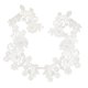 thumbnail image 2 of Apliques Bordados Hugo 1 Par Encaje de Flores Blanco, 2 of 9