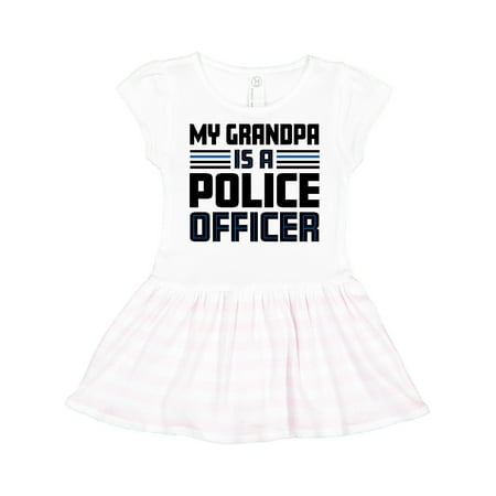 

Inktastic My Grandpa is a Police Officer Gift Toddler Girl Dress