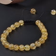 thumbnail image 3 of Natural Healing Power Gemstone Crystal Beads Unisex Adjustable Macrame Bracelets 8mm,Citrine, 3 of 4