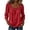 a-Red61, variant on Womens Solid Color Square Neck Lace Trim Three Quarter Sleeve Blouse Casual Loose Fit Textured Top With Crochet Neckline For Everyday Wear Black M