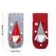 thumbnail image 3 of Funda para botella de vino Ounissouiy de Navidad con cordón de encaje tridimensional gris, 3 of 6