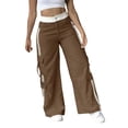 thumbnail image 5 of Juslio Womens Pants Comfortable Striped High Waist Casual Straight Pants, 5 of 5