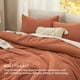 thumbnail image 3 of Juego de edredón Bedsure, tamaño queen, naranja quemado, GentleSoft™, 3 of 8