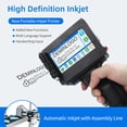 thumbnail image 4 of Meterk Handheld Printer Portable Inkjet Printer High Definition Inkjet Code Printer with 4.3 Inch LED Touchscreen Quick-Drying Ink Cartridge for Label/Production Date/Barcode/Trademark//Graphic etc, 4 of 7
