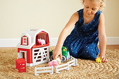 Green Toys Farm Playset, 100% Recycled Plastic, for Unisex Child Ages 2+