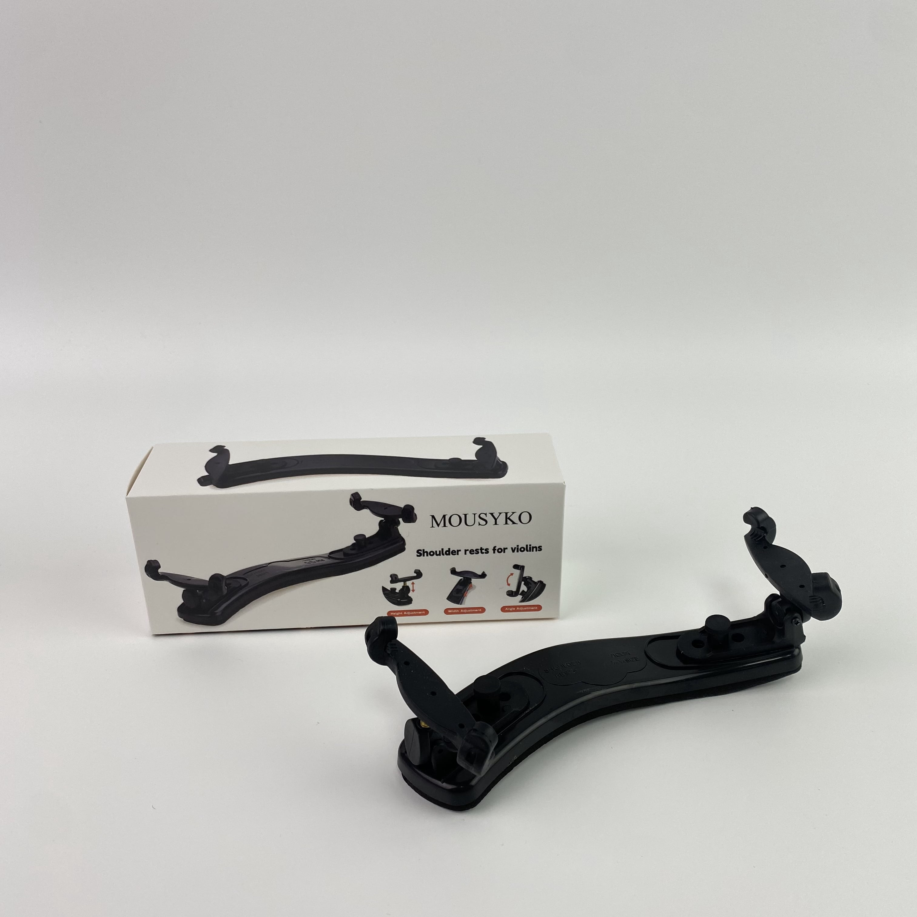 MOUSYKO Shoulder rests for violins,Violin Shoulder Rest for 1/2-1/4 Size, Collapsible and Height Adjustable Feet, Violin Universal Type Violin Parts Soft Easy to use