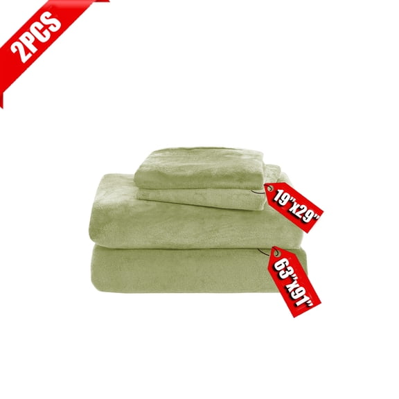 KOYPTL 2 Piece Soft Micro Fleece Sheet Set 63"x91",Flannel Velvet fleece Sheet Set Non Pilling Included 1 Flat Sheet and 1 Pillowcase,Thickened Warm Bedding Set for Dormitory Household Hotels Winter