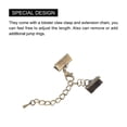 thumbnail image 4 of Unique Bargains 10Set Ribbon Crimp Clamp Ends Lobster Claw Clasps & Chain 13mm Bronze Tone for DIY, 4 of 7