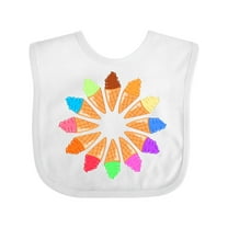 Inktastic Ice cream cone starburst Boys or Girls Baby Bib