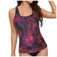 thumbnail image 5 of Gubotare Swim Tops Women Top Only Women Tankini Top Only - Tummy Control Bathing Suit Top Ribbed Swim Tank No Bottom 2025 (Purple,S), 5 of 9