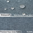 thumbnail image 4 of Zrodlmo Dusty Blue Scalloped Shower Curtain with Hooks, Waterproof Thick Linen Textured Fabric Bathroom Curtain, 72"x 72", 4 of 7