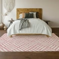 thumbnail image 6 of Addison Rugs Mayfield Washable Transitional Squares Pink Rectangle Rug, 3' x 5', 6 of 6