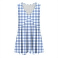 thumbnail image 5 of ZyeKqe Tank Tops for Women Casual Sleeveless Shirts V Neck Pleated Top Plaid Babydoll Tunic Top, 5 of 5