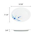 thumbnail image 2 of Excellante Blue Bamboo Melamine Dinnerware Collection 9 7/8" x 7 1/4" Platter, Comes in Dozen, 2 of 3