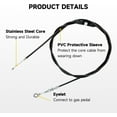thumbnail image 3 of 75 inch Throttle Cable for Go Kart Compatible with VM22 VM24 Predator 212cc 196cc GX160 GX200 5.5hp 6.5hp Engine Manco American Sportworks Kandi Yerf Dog Go Cart Lawn Mower Parts (2 PCS), 3 of 9
