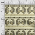 thumbnail image 1 of oneOone Cotton Silk Fabric Peacock Block Printed Fabric 1 Yard 42 Inch Wide, 1 of 4