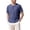 Navy, variant on Mens Short Sleeve Henley Shirts Vintage Bohemia Embroidery Blouses Lightweight Breathable Summer Casual Outdoor Travel Tops