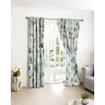 thumbnail image 3 of Watercolor Leaves Blackout Curtains for Bedroom/Living Room, Thermal Insulated Kitchen Curtains, Eucalyptus Leaf Sprigs Monochrome Grommet Darkening Window Treatment Drapes 42"x84"x2, 3 of 8