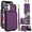 Deeppurple, variant on For iPhone 11 Phone Case Wallet Card Holder,RFID Blocking PU Leather Back Magnetic Flip Kickstand Folio Case Wrist Lanyard & Crossbody Strap Protective Women Girls Cover,Deeppurple