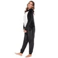 thumbnail image 5 of Purcoar Womens Onesie-Adult Flannel Pajamas,Hoodie Sleepwear,Zip Front, 5 of 10