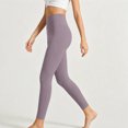 thumbnail image 6 of Ovbmpzd Gray Womens Yoga Pants Tummy Control Petite Slim-Leg Leggings High Waist Casual Long Leggings,S, 6 of 6