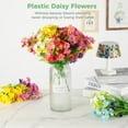 21 Bundles Artificial Daisy Flowers, Outdoor UV Resistant Artificial