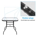 thumbnail image 5 of Outdoor Bar Table, 31.5" Patio Bistro Table with 1.8" Umbrella Hole, Square Height Tempered Glass Bar Table with Metal Frame, Small Balcony Table for Garden Backyard Deck Poolside, JA2102, 5 of 8