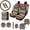 Bohemian Style Butterfly with Leopard & Tribal Striped Pattern, variant on 14-Piece Pink Leopard Car Seat Cover Set, Anti Abrasion Smooth Fabric Car Interior Accessory Kit, Suitable for Trucks Vans Cars