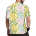 thumbnail image 2 of Rocae Daisies Flowers for Men's Mesh Quick-Dry Short Sleeve Workout T-Shirt,Mens Crew Neck Tee Lightweight Soft Classic T Shirts 3X-Large, 2 of 9