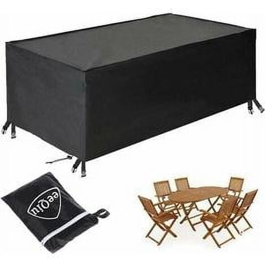 Funda para exterior a prueba de rayos ultravioleta, material Oxford, antiestática para mesa de 213 x 132 x 74 cm, protección fina con bordes de doble agarre, cuerda ajustable fácil de usar
