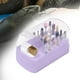 thumbnail image 5 of Soporte para brocas de unas jinwen 30 orificios tapa transparente ligero duradero resistente al polvo Violeta, 5 of 5