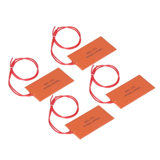 Flexible Heater Mat, Silicone Heating Pad Set 12V 15W For Industrial Pipelines And Tanks
