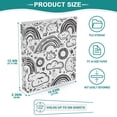 thumbnail image 3 of FORMRS 3 Ring Binder 1.5 inch with Pockets Set of 2 Clip Board 200 Sheets Capacity, Rainbows, 3 of 8