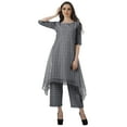 thumbnail image 2 of Moomaya Ensemble Kurti Asymétrique Imprimé pour Femme Grande Taille, Chanderi en Coton, 1 Unité, 2 of 6