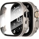 thumbnail image 1 of Yanonmyfd  2 Piezas Funda para Apple Watch Series 6/5/4/SE 3/SE 2/SE 40mm Protector Pantalla Vidrio Templado Incorporado,HD Protección Completa PC Dura Estuche Protective Case,Negro,40mm, 1 of 45