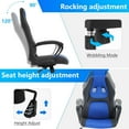 thumbnail image 4 of GREOKL Gaming Chair Ergonomic Office Chair Computer Chair with Lumbar Support Ergonomic Pu Leather Adjustable Height Executive Chair for Women Men and Adults, Massage Blue, 4 of 8