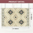 thumbnail image 3 of 4'x6' Area Rugs for Living Room, Machine Washable Non-Slip Carpet, Soft Faux Wool Low Pile Moroccan Farmhouse Western Rug, Yellow, 3 of 5
