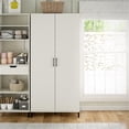thumbnail image 2 of Pemberly Row Modern 36" Wide 2 Door Storage Cabinet in White, 2 of 11