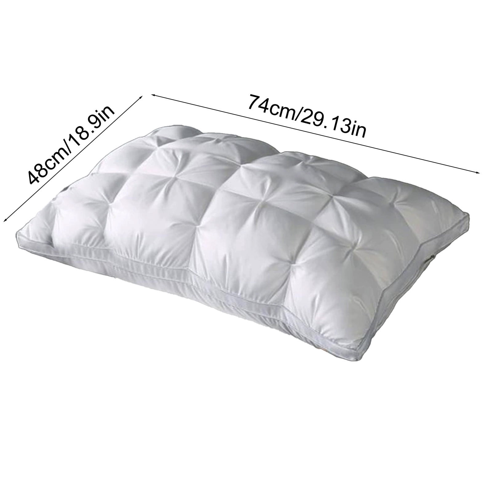 Luxury Goose Feather Down Pillows, Hotel Bed Pillows for Sleeping, Soft Fluffy for Sleepers (19"x29")