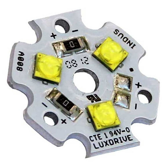 3-up Cree XLamp XT-E 5000K Cool-White LED Star