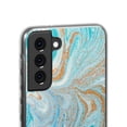 thumbnail image 2 of Turquoise Marble Gold Glitter Flexi Samsung Galaxy S23 Phone Case-Samsung, 2 of 3
