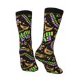 thumbnail image 4 of Junzan Mardi Gras3 Mens Funny Socks For Men Women Colorful Fun Novelty Crew Patterned Socks, 4 of 9