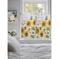 thumbnail image 3 of Yellow Sunflowers Living Room Curtains 2 Panel, Vintage Country Flowers Butterfly Wood Board Cafe Window Treatment, Farmhouse Bedroom Bathroom Kitchen Curtains Drapes 104"x54", 3 of 6