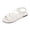 White, variant on Women's Open Toe Sandals Elastic Back Flat Solid Color Round Casual Versatile Indoor Outdoor 2032 Summer Breathable Comfortable Shoes Beige 42