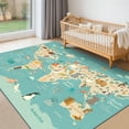 thumbnail image 2 of Alfombra de sala de juegos para niños Hazo Haus, lavable, 150 x 210 cm, color azul, 2 of 8