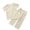 Beige, variant on Lovzfmll 2-Piece Polka Dot Sleepwear Set, Short Sleeve Round Neck Top & Straight Pants for Boys & Girls, Sleepwear Outfits for Toddler 6-12 Months