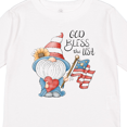 thumbnail image 4 of Inktastic God Bless the USA Gnome Boys or Girls Long Sleeve Toddler T-Shirt, 4 of 5
