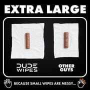 DUDE Wipes Odor Destroyer Flushable Wipes, XL Wet Wipes, Deodorizing with Clean Scent, 48 Count, 2 Pack