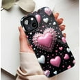 thumbnail image 5 of Heart - themed Sparkling Rhinestone Phone Case for Couples, Compatible with iPhone 11/12/13/14/15/16 (Pro Max/Plus) | Romantic Valentine's Day Gift for Her Him, 5 of 9